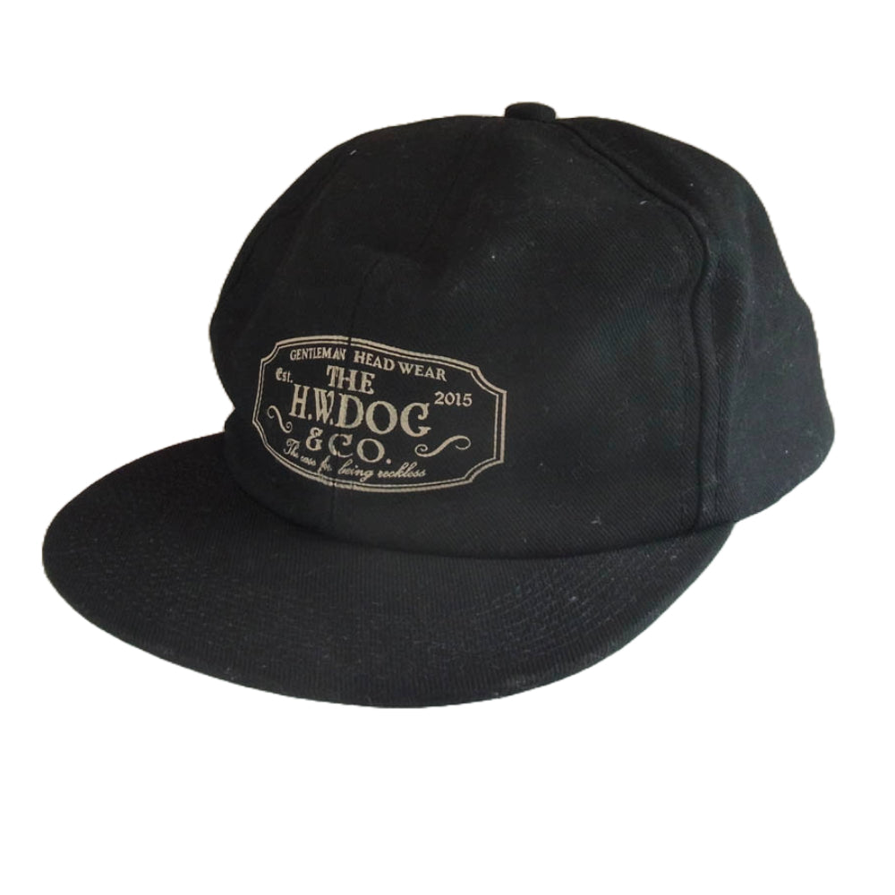 THE H.W.DOG&CO. ザエイチダブリュウドッグアンドコー ロゴプリント キャップ ブラック系 38【中古】