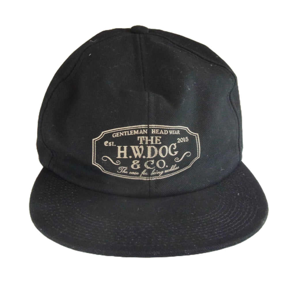 THE H.W.DOG&CO. ザエイチダブリュウドッグアンドコー ロゴプリント キャップ ブラック系 38【中古】