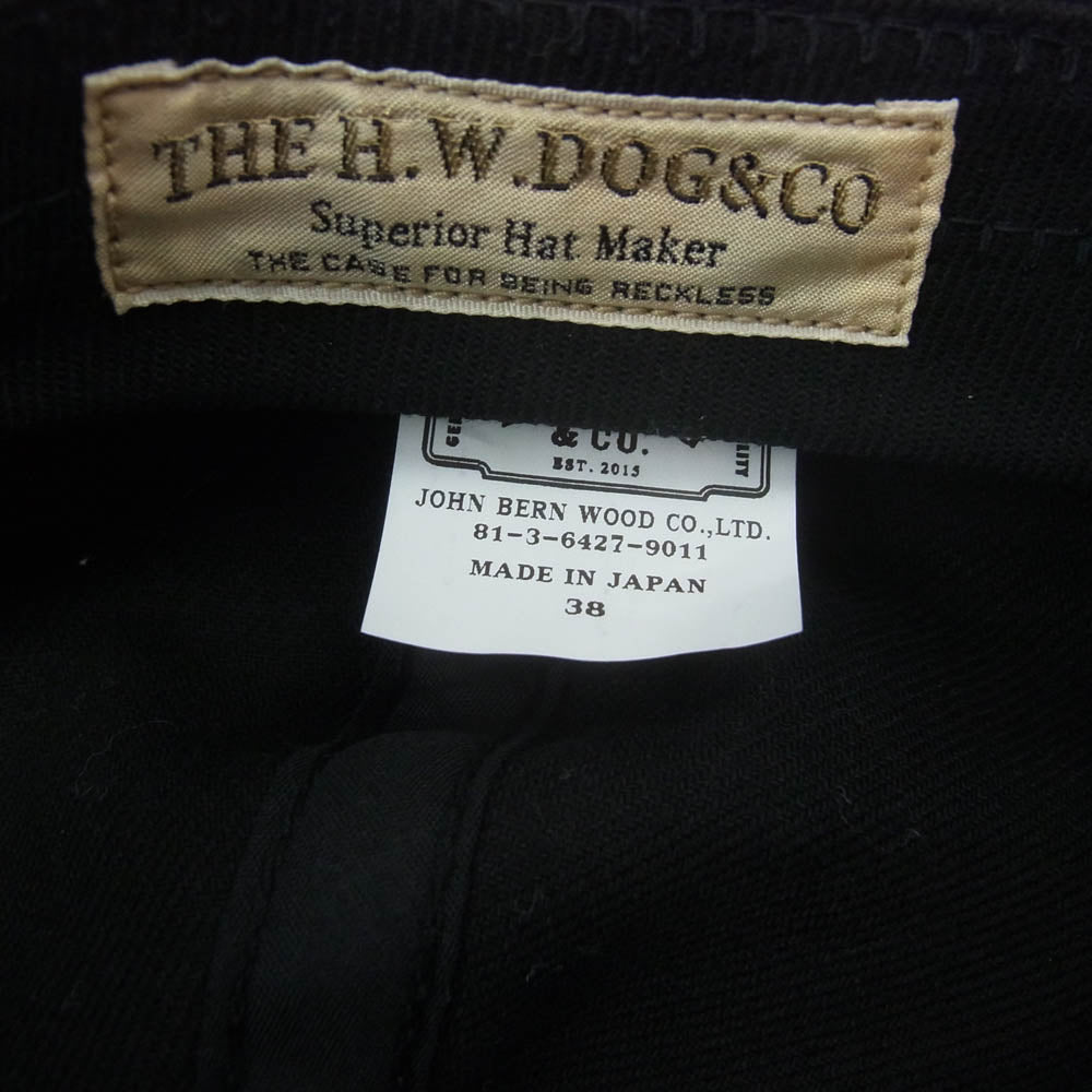 THE H.W.DOG&CO. ザエイチダブリュウドッグアンドコー ロゴプリント キャップ ブラック系 38【中古】