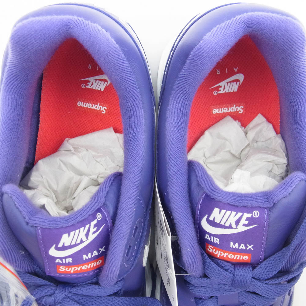Supreme シュプリーム 25SS HF8813-500 Nike Air Max 1 87 SP Purple ナイキ エアマックス1 スニーカー パープル系 27cm【極上美品】【中古】