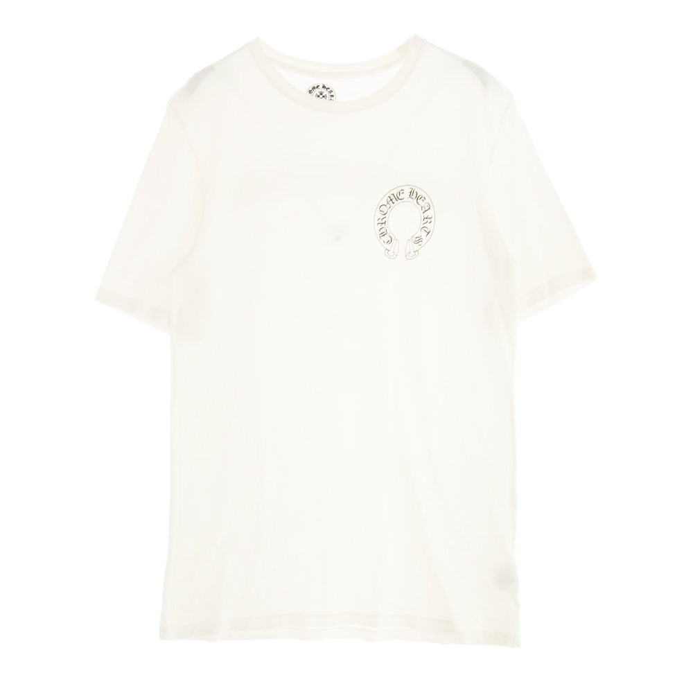 CHROME HEARTS クロムハーツ（原本無） CH T-SHRT ホースシュー バックスクロールラベル プリントTシャツ 半袖カットソー ホワイト系 M【中古】