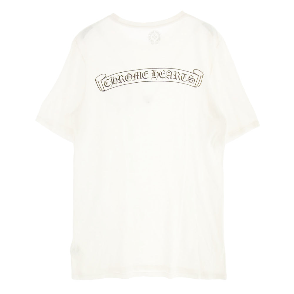 CHROME HEARTS クロムハーツ（原本無） CH T-SHRT ホースシュー バックスクロールラベル プリントTシャツ 半袖カットソー ホワイト系 M【中古】
