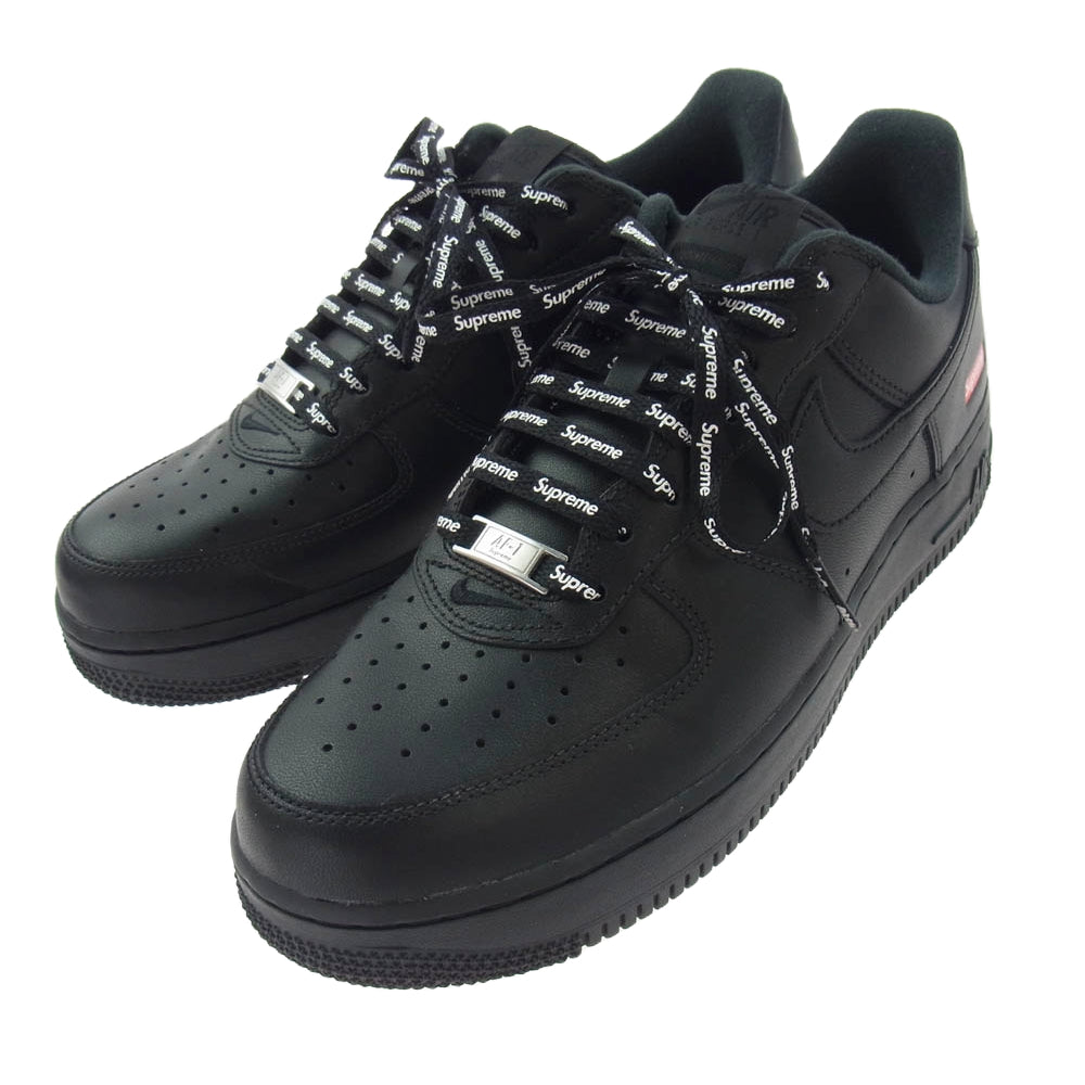 NIKE ナイキ CU9225-001 Supreme Air Force 1 Low Black シュプリーム エア フォース ロー ブラック ブラック系 26.5cm【美品】【中古】