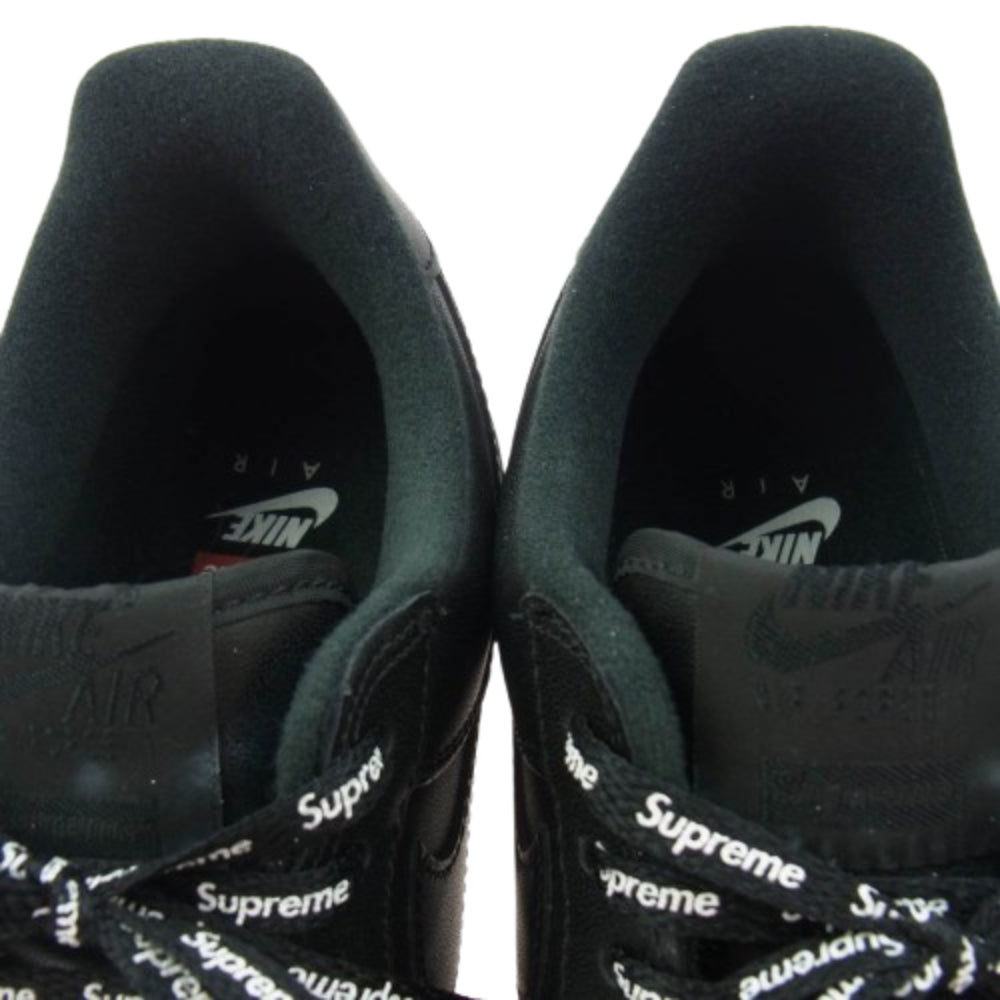 NIKE ナイキ CU9225-001 Supreme Air Force 1 Low Black シュプリーム エア フォース ロー ブラック ブラック系 26.5cm【美品】【中古】