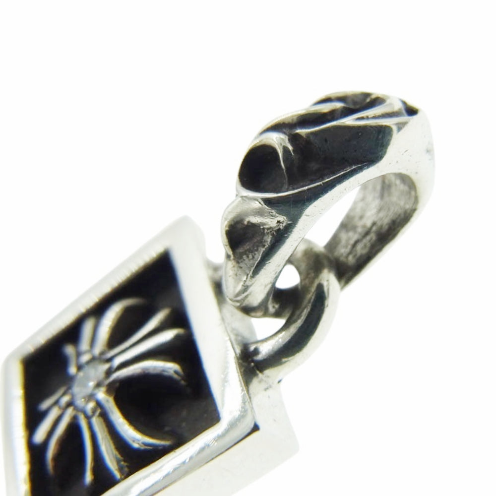 CHROME HEARTS クロムハーツ（原本有） FRAMED CH PLUS 1DIA フレームドCHプラスチャーム 1ダイヤ ペンダントトップ シルバー系【中古】