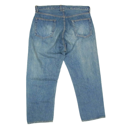 A.PRESSE アプレッセ 24AW AP-4002 Washed Denim Wide Pants ウォッシュ加工 デニム ワイド パンツ インディゴブルー系 36【中古】