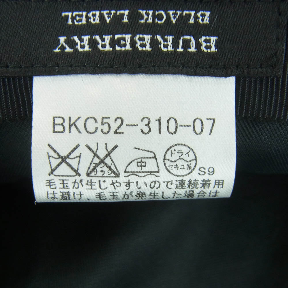 BURBERRY BLACK LABEL バーバリーブラックレーベル BKC52-310-07 千鳥格子 ハンチング キャップ 帽子 グレー系 ブラック系 サイズ表記なし【中古】