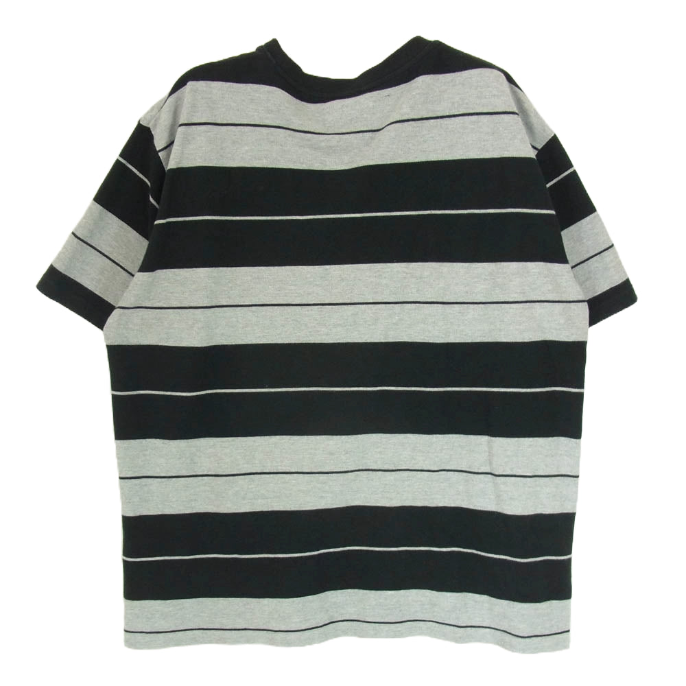 WACKO MARIA ワコマリア 23SS 23SS-WMT-SS01 STRIPED CREW NECK T-SHIRTS ボーダー Tシャツ ブラック系 L【中古】