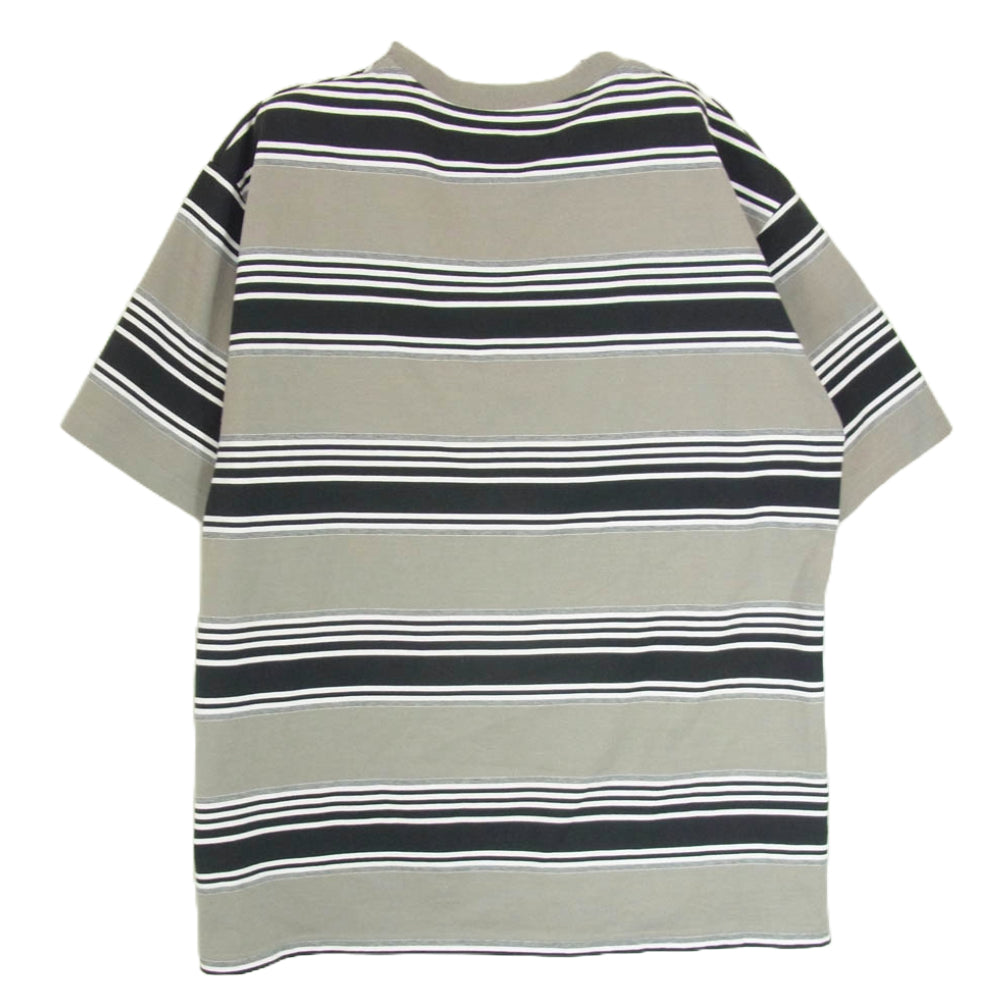 WACKO MARIA ワコマリア 24SS 24SS-WMT-SS03 STRIPED CREW NECK T-SHIRT TYPE-3 ボーダー Tシャツ グレー系 L【中古】