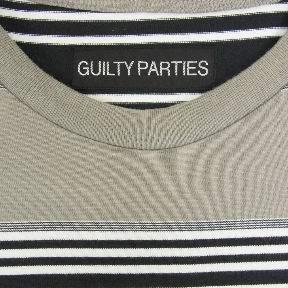 WACKO MARIA ワコマリア 24SS 24SS-WMT-SS03 STRIPED CREW NECK T-SHIRT TYPE-3 ボーダー Tシャツ グレー系 L【中古】