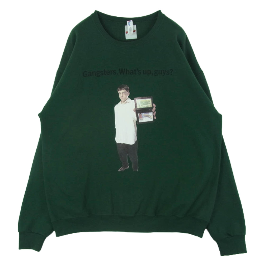 WACKO MARIA ワコマリア SB-WM-SS04 SUPERBAD CREW NECK SWEAT SHIRT TYPE 4 クルーネック トレーナー スウェット シャツ グリーン系 ダークグリーン系 XL【中古】