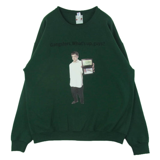 WACKO MARIA ワコマリア SB-WM-SS04 SUPERBAD CREW NECK SWEAT SHIRT TYPE 4 クルーネック トレーナー スウェット シャツ グリーン系 ダークグリーン系 XL【中古】