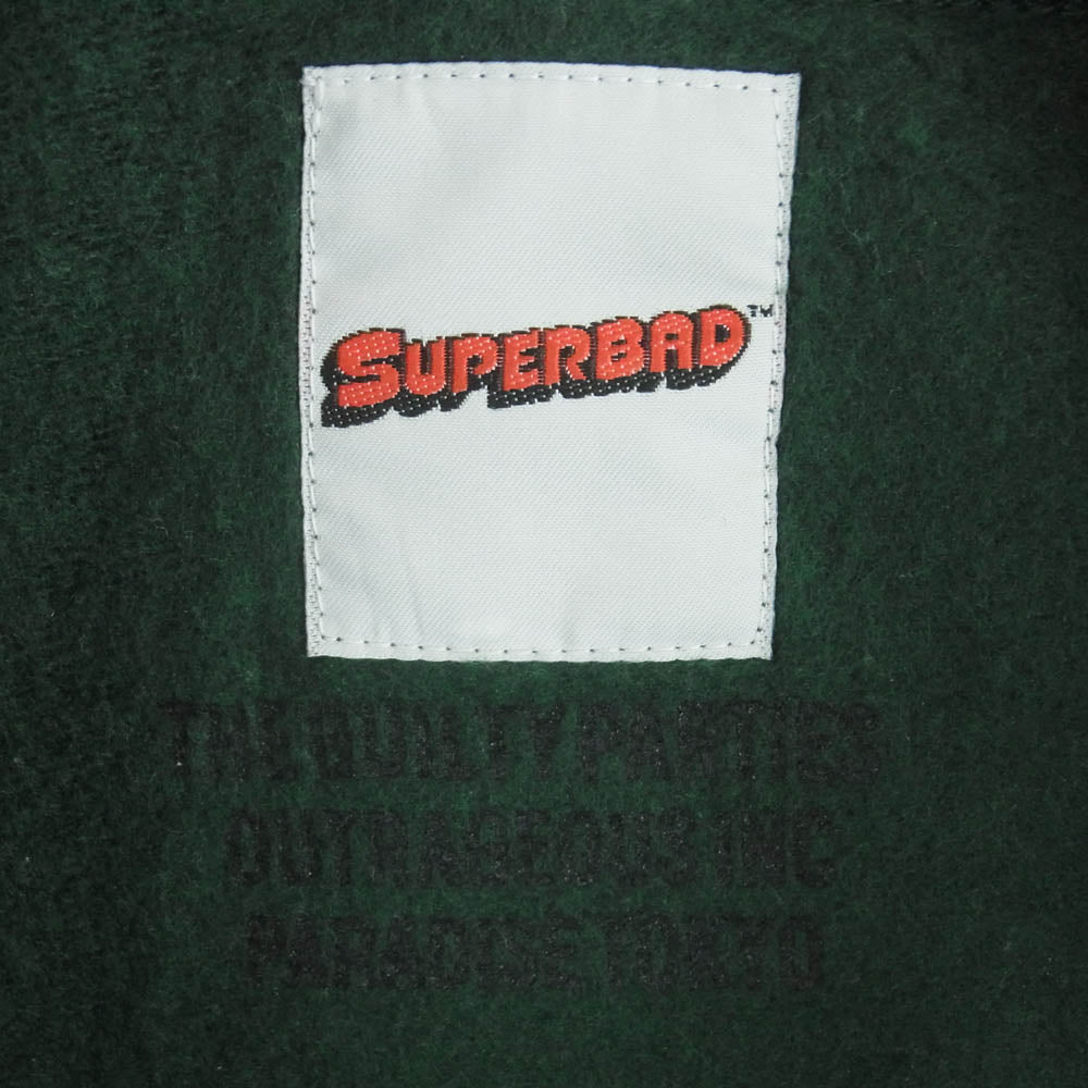 WACKO MARIA ワコマリア SB-WM-SS04 SUPERBAD CREW NECK SWEAT SHIRT TYPE 4 クルーネック トレーナー スウェット シャツ グリーン系 ダークグリーン系 XL【中古】