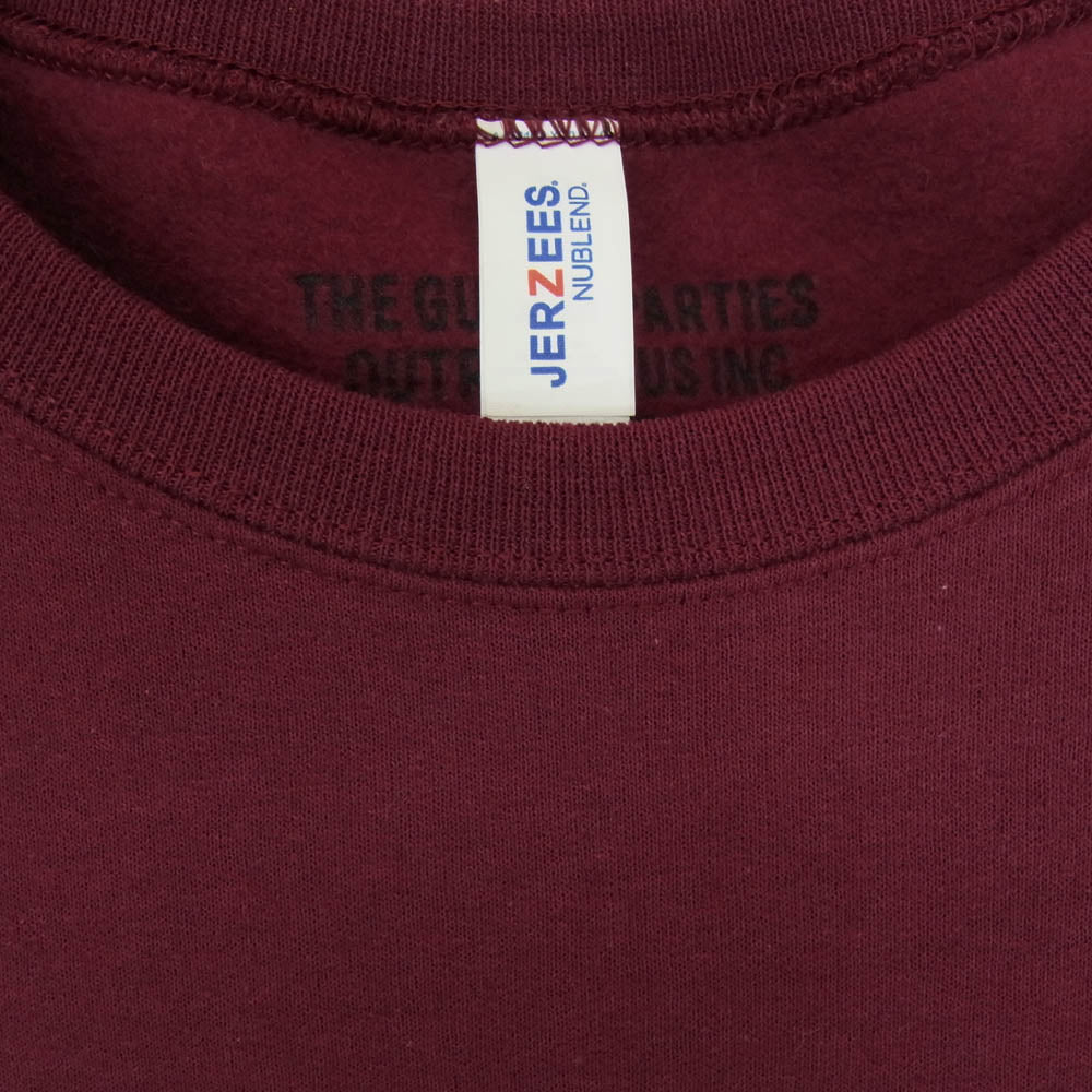 WACKO MARIA ワコマリア 21SS CHARGER RECORDS チャージャーレコード CREW NECK SWEAT SHIRT TYPE 3 クルーネック トレーナー スウェット シャツ エンジ系 XL【中古】