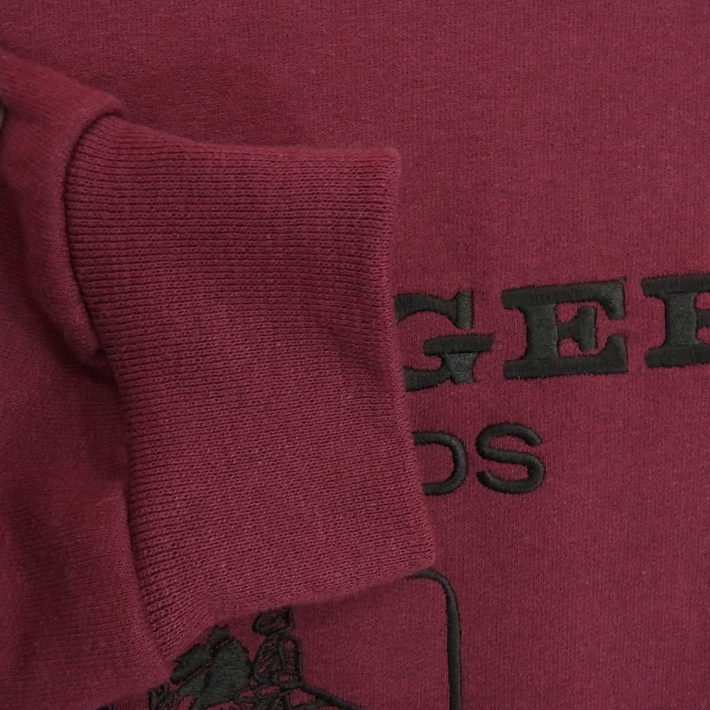 WACKO MARIA ワコマリア 21SS CHARGER RECORDS チャージャーレコード CREW NECK SWEAT SHIRT TYPE 3 クルーネック トレーナー スウェット シャツ エンジ系 XL【中古】