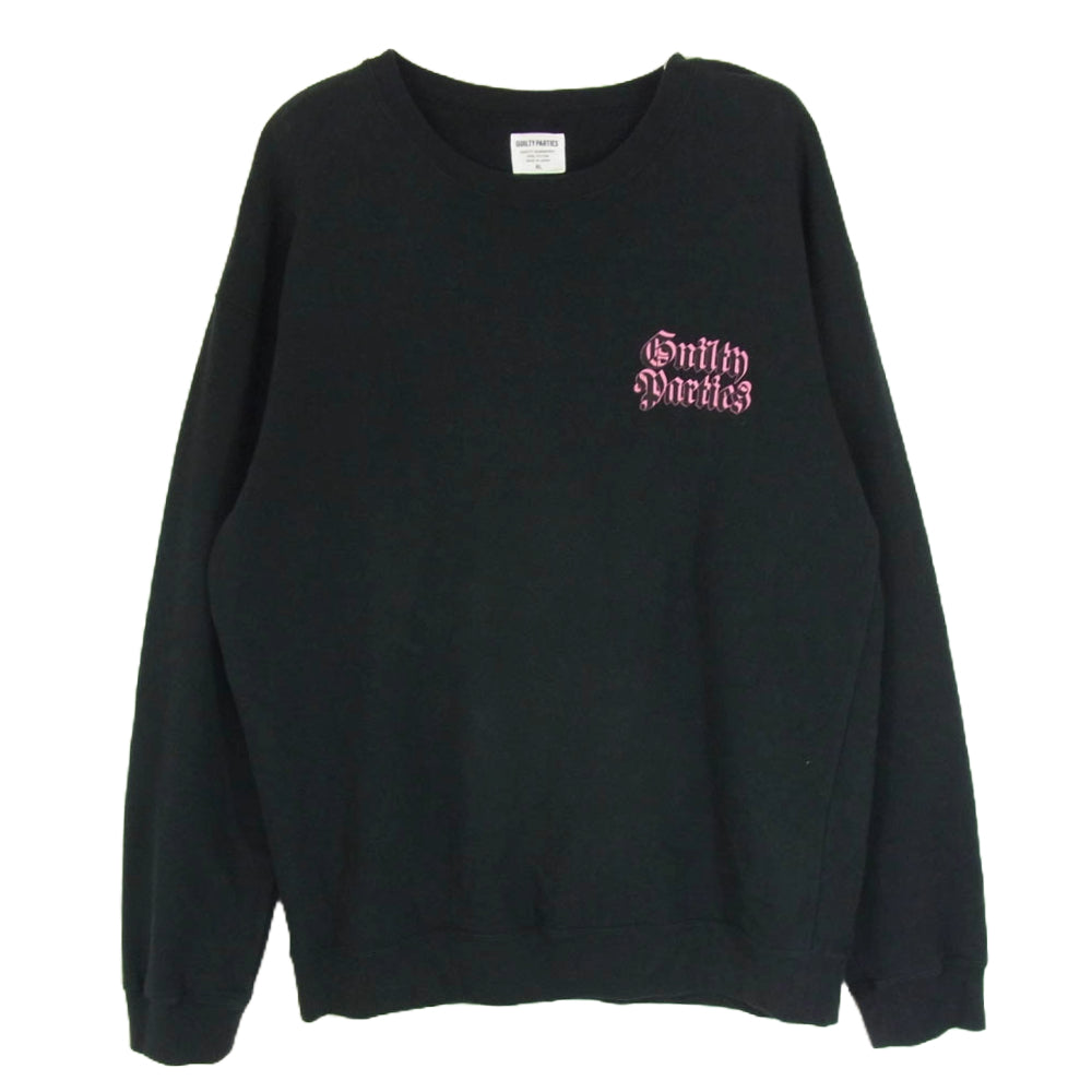 【極美品】WACKO MARIA スウェット トレーナー WACKO MARIA ワコマリア バックロゴ スウェット トレーナー ブラック系