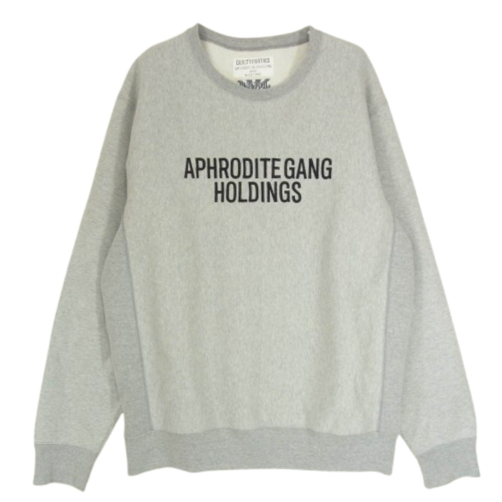 WACKO MARIA ワコマリア GP-C0001-BLANKLINE-BOB BUDSPOOL 舐達麻 APHRODITE GANG アフロディーテ ギャング トレーナー スウェット シャツ グレー系 XL【中古】