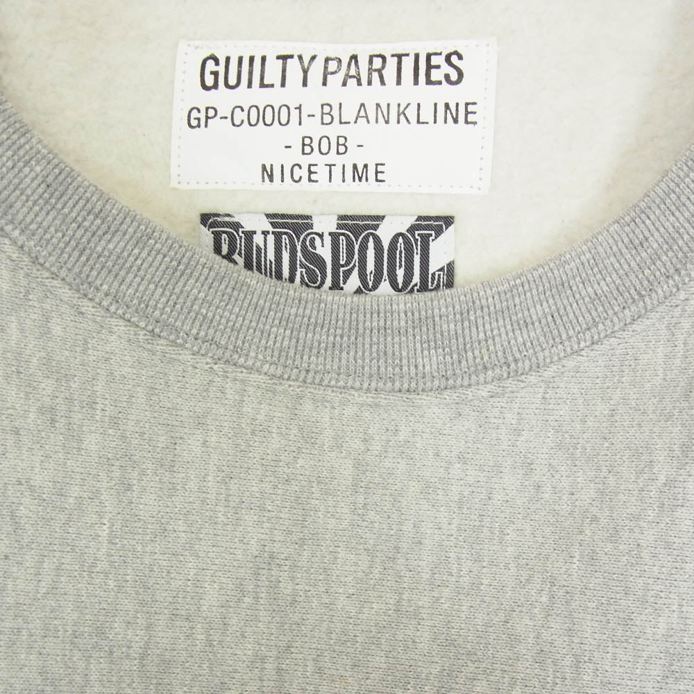 WACKO MARIA ワコマリア GP-C0001-BLANKLINE-BOB BUDSPOOL 舐達麻 APHRODITE GANG アフロディーテ ギャング トレーナー スウェット シャツ グレー系 XL【中古】