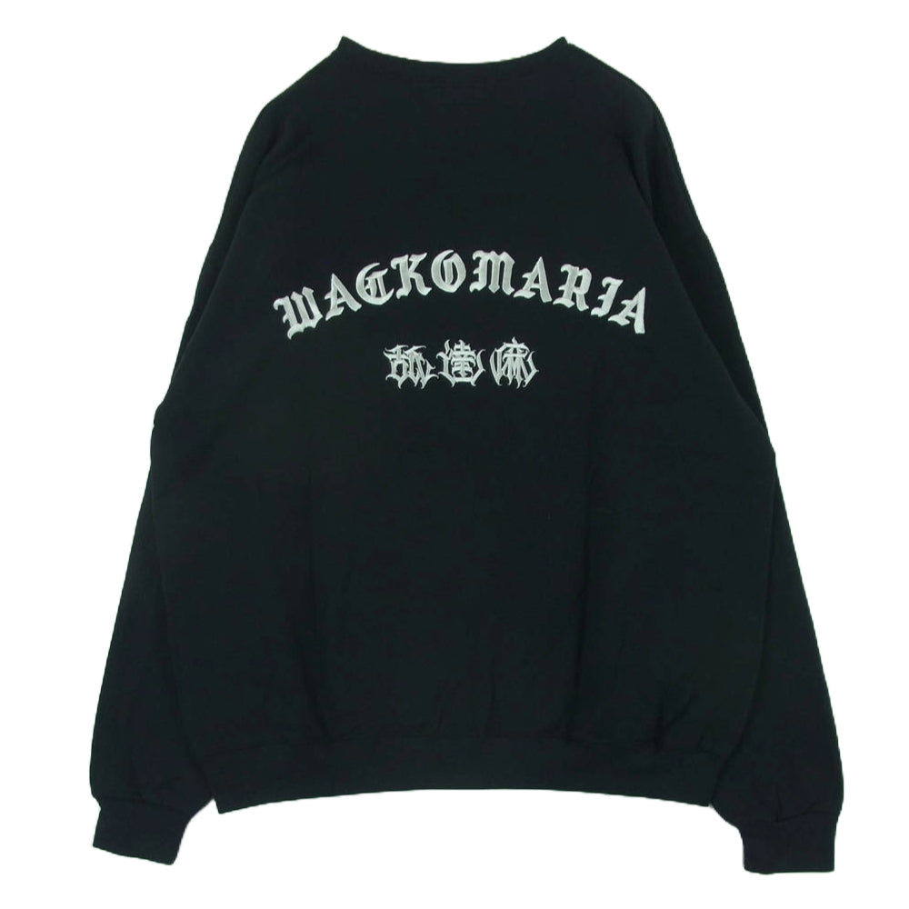 WACKO MARIA ワコマリア NMD-HIGHTIMES-WM-SS01 舐達磨 CREW NECK SWEAT SHIRT マリファナ クルーネック スウェット シャツ ブラック系 XL【新古品】【未使用】【中古】