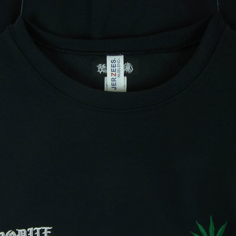WACKO MARIA ワコマリア NMD-HIGHTIMES-WM-SS01 舐達磨 CREW NECK SWEAT SHIRT マリファナ クルーネック スウェット シャツ ブラック系 XL【新古品】【未使用】【中古】