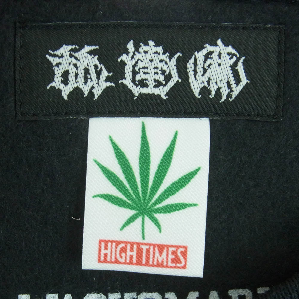 WACKO MARIA ワコマリア NMD-HIGHTIMES-WM-SS01 舐達磨 CREW NECK SWEAT SHIRT マリファナ クルーネック スウェット シャツ ブラック系 XL【新古品】【未使用】【中古】
