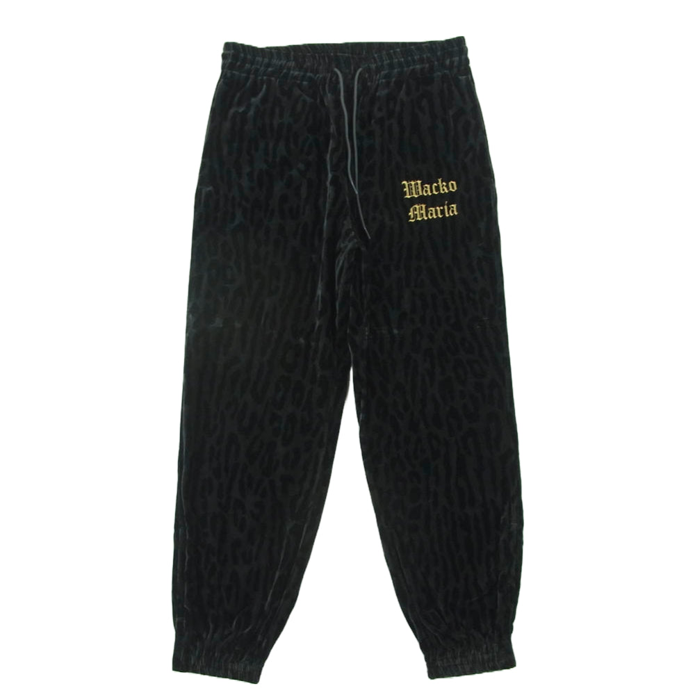 WACKO MARIA ワコマリア LEOPARD VELVET PANTS レオパード ベルベッド パンツ ブラック系 ダークグレー系 M【中古】