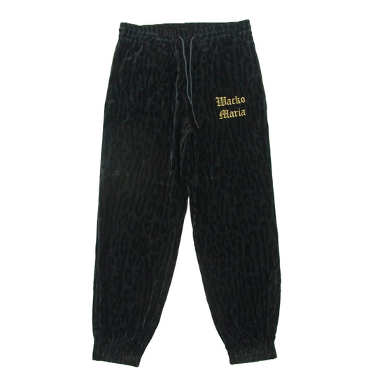 WACKO MARIA ワコマリア LEOPARD VELVET PANTS レオパード ベルベッド パンツ ブラック系 ダークグレー系 M【中古】