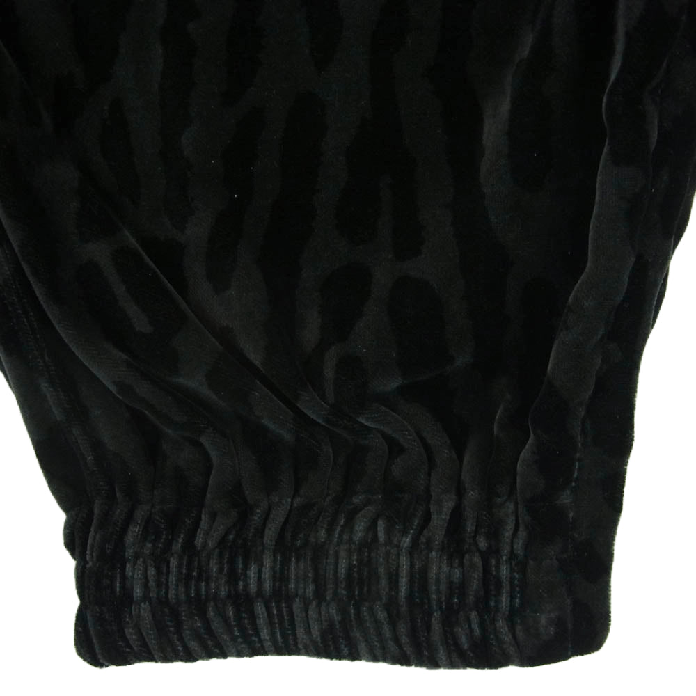 WACKO MARIA ワコマリア LEOPARD VELVET PANTS レオパード ベルベッド パンツ ブラック系 ダークグレー系 M【中古】