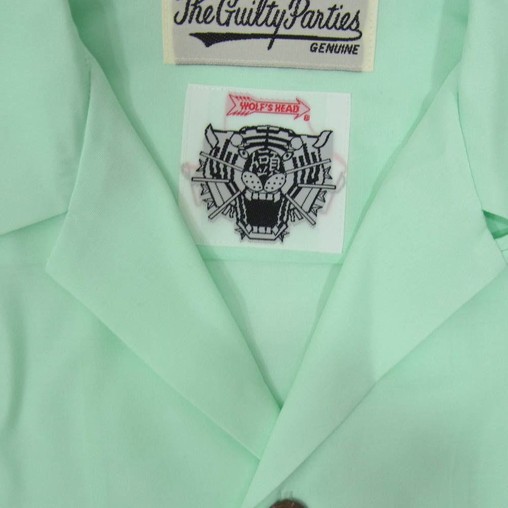 WACKO MARIA ワコマリア ×WOLF'S HEAD ウルフルズヘッド 23SS S/S HAWAIIAN SHIRT ハワイアン アロハ シャツ グリーン系 M【新古品】【未使用】【中古】