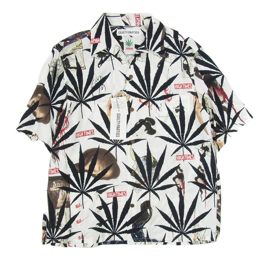 WACKO MARIA ワコマリア × HIGHTIMES ハイタイムズ 24SS HIGHTIMES-WM-HI06 S/S HAWAIIAN SHIRT TYPE-2 ハワイアン アロハ シャツ ホワイト系 M【新古品】【未使用】【中古】