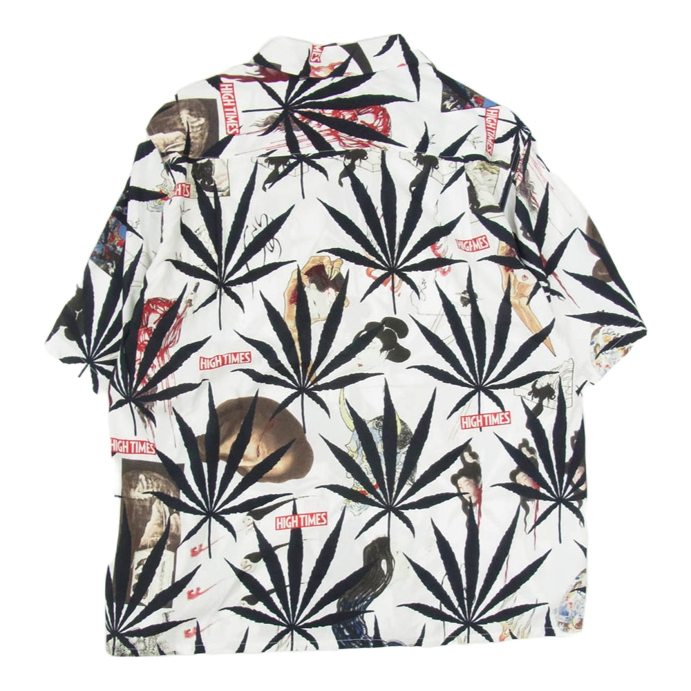 WACKO MARIA ワコマリア × HIGHTIMES ハイタイムズ 24SS HIGHTIMES-WM-HI06 S/S HAWAIIAN SHIRT TYPE-2 ハワイアン アロハ シャツ ホワイト系 M【新古品】【未使用】【中古】