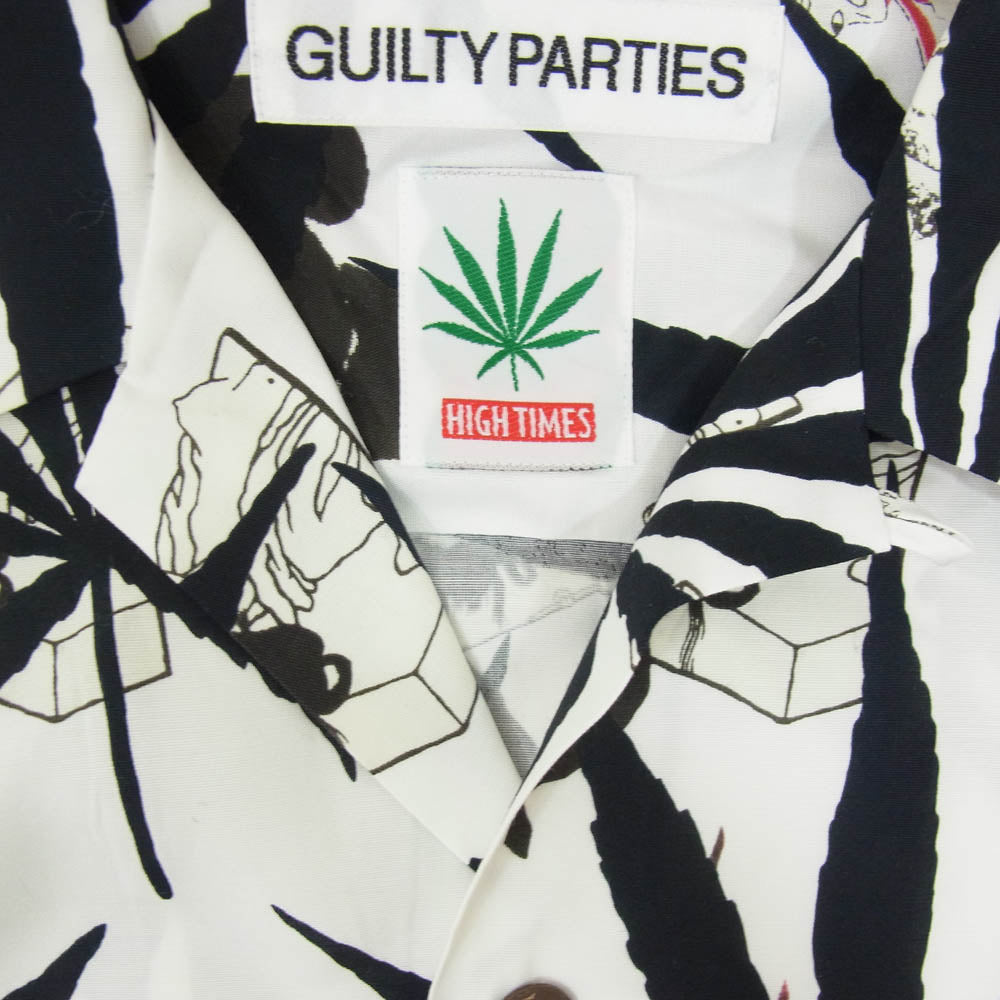 WACKO MARIA ワコマリア × HIGHTIMES ハイタイムズ 24SS HIGHTIMES-WM-HI06 S/S HAWAIIAN SHIRT TYPE-2 ハワイアン アロハ シャツ ホワイト系 M【新古品】【未使用】【中古】