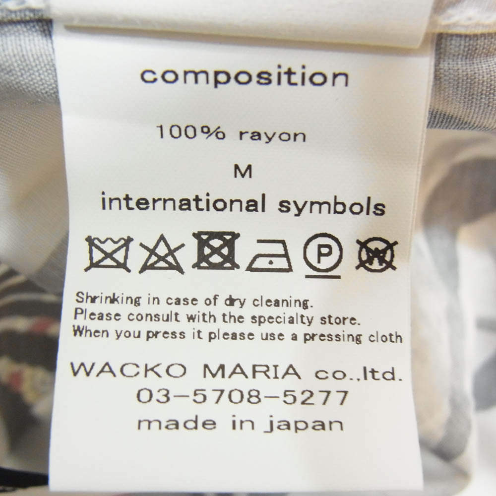 WACKO MARIA ワコマリア × HIGHTIMES ハイタイムズ 24SS HIGHTIMES-WM-HI06 S/S HAWAIIAN SHIRT TYPE-2 ハワイアン アロハ シャツ ホワイト系 M【新古品】【未使用】【中古】