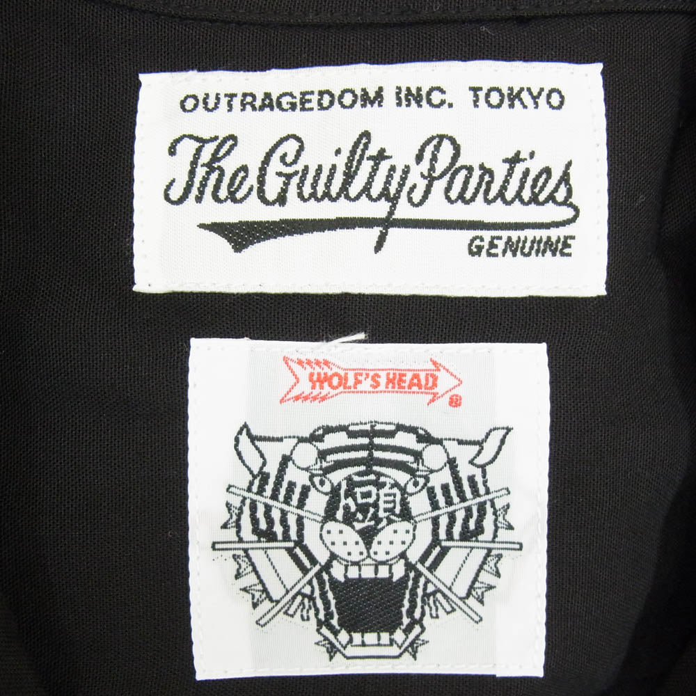 WACKO MARIA ワコマリア ×WOLF'S HEAD ウルフルズヘッド 24SS WOLFSHEAD-WM-OC09 50'S SHIRT S/S -TYPE 3 ハワイアン アロハ シャツ ブラック系 M【新古品】【未使用】【中古】