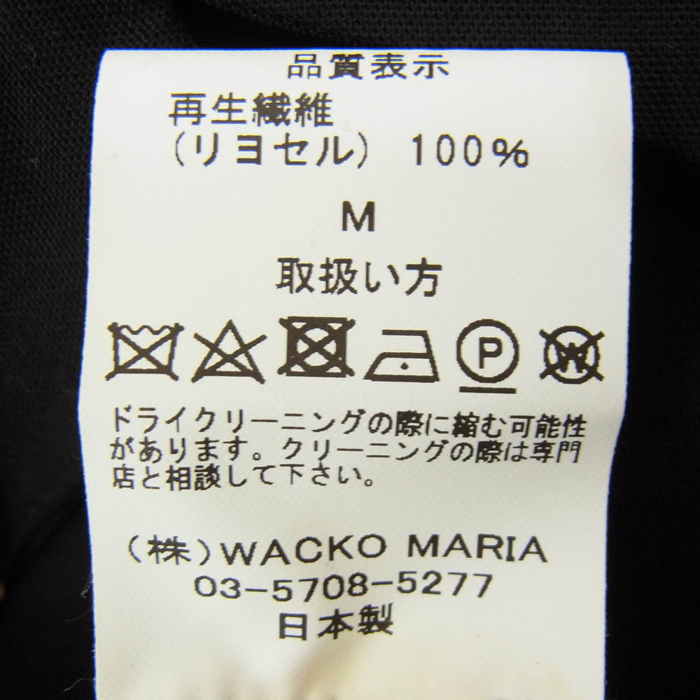 WACKO MARIA ワコマリア ×WOLF'S HEAD ウルフルズヘッド 24SS WOLFSHEAD-WM-OC09 50'S SHIRT S/S -TYPE 3 ハワイアン アロハ シャツ ブラック系 M【新古品】【未使用】【中古】