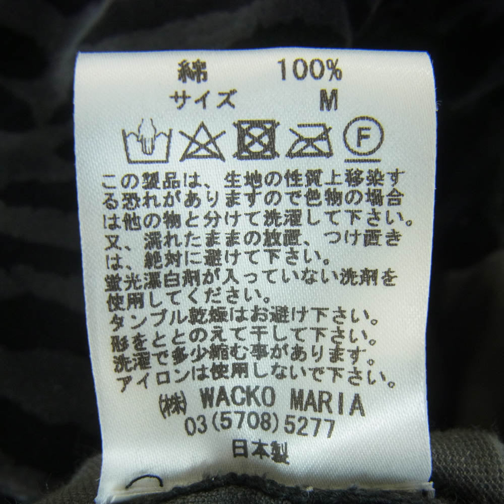 WACKO MARIA ワコマリア LEOPARD VELVET JACKET レオパード ベルベッド ジャケット ブラック系 ダークグレー系 M【中古】