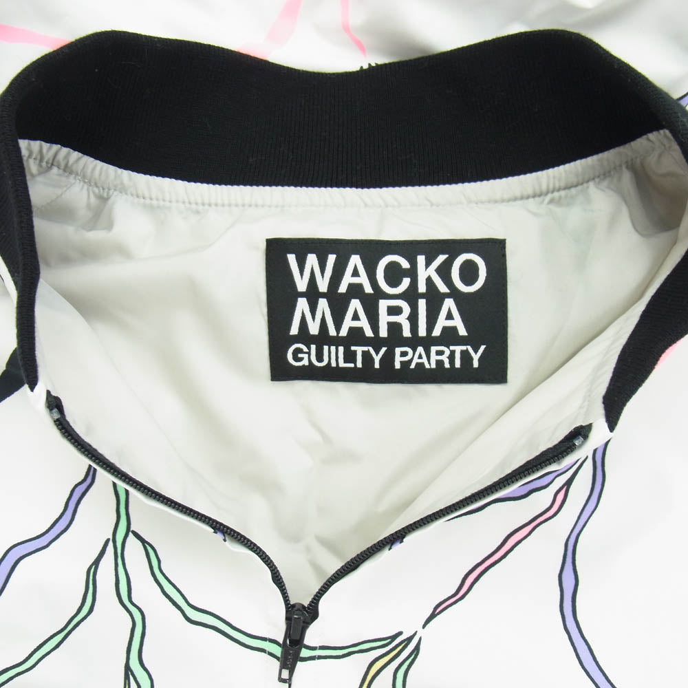 WACKO MARIA ワコマリア × WOLF'S HEAD ウルフズヘッド WOLFSHEAD-WM-BL08 スパイダーウェブ柄 スカジャン ジャケット ホワイト系 M【中古】