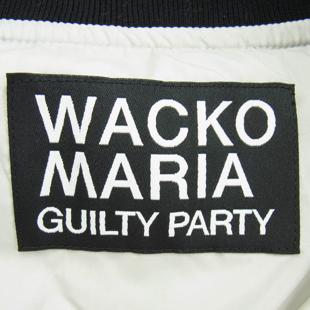 WACKO MARIA ワコマリア × WOLF'S HEAD ウルフズヘッド WOLFSHEAD-WM-BL08 スパイダーウェブ柄 スカジャン ジャケット ホワイト系 M【中古】