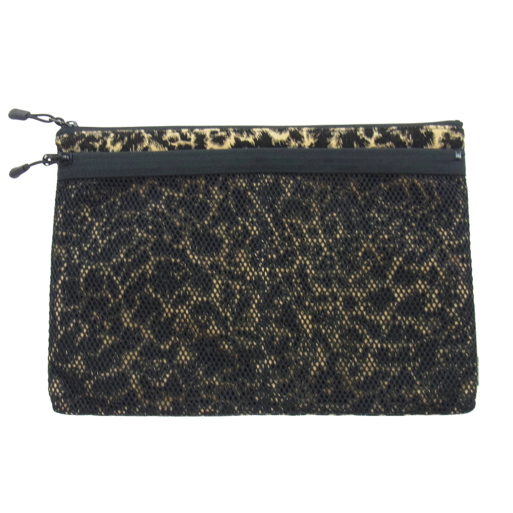 COOTIE クーティー 20SS CTE-20S517 Corduroy Leopard Gadget Case コーデュロイ レオパード ガジェット ケース クラッチバッグ ブラック系 ライトブラウン系【美品】【中古】
