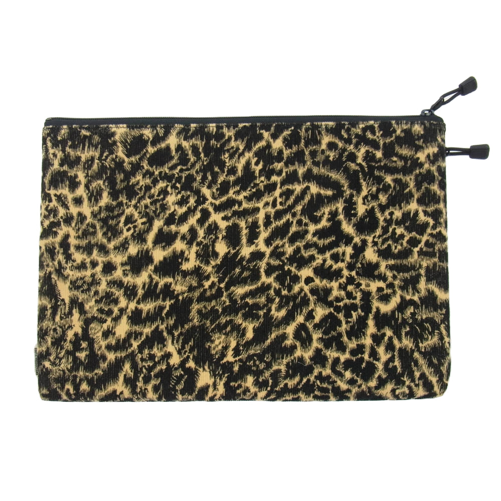 COOTIE クーティー 20SS CTE-20S517 Corduroy Leopard Gadget Case コーデュロイ レオパード ガジェット ケース クラッチバッグ ブラック系 ライトブラウン系【美品】【中古】