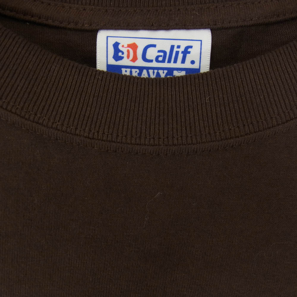 STANDARD CALIFORNIA スタンダードカリフォルニア HEAVY-T ロゴ 半袖 カットソー Tシャツ ブラウン ブラウン系 XL【中古】