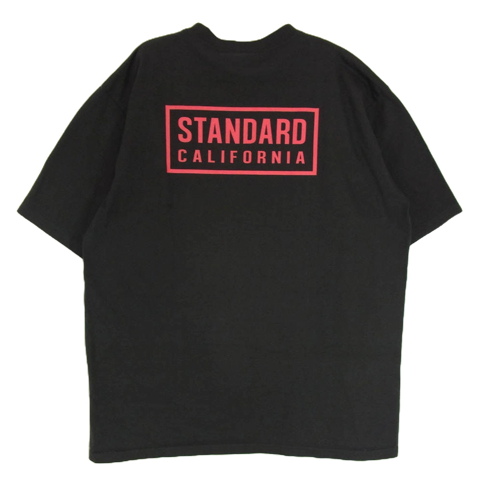 STANDARD CALIFORNIA スタンダードカリフォルニア HEAVY-T ロゴ 半袖 カットソー Tシャツ ブラック系 XL【中古】