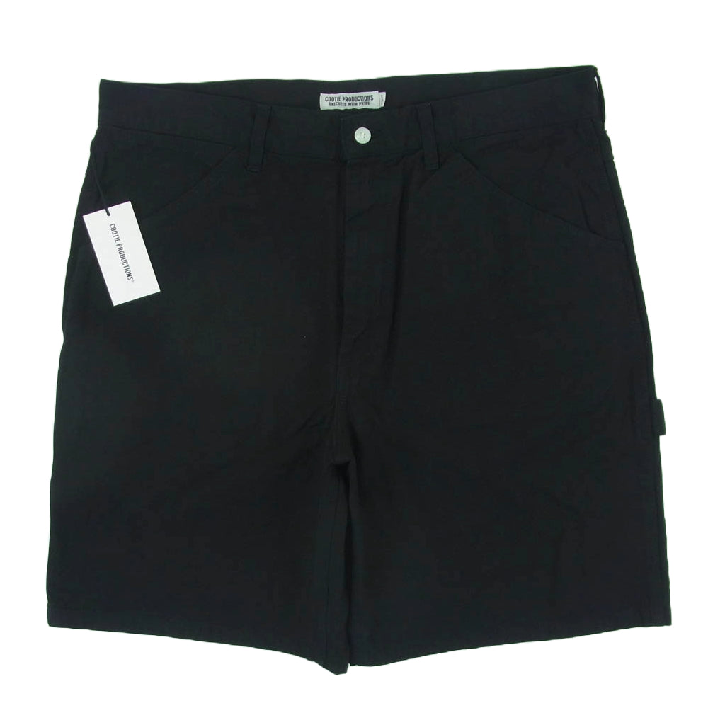 COOTIE クーティー CTE-21S113 Hard Twist Yarm Canvas Painter Shorts ハーフ パンツ ショーツ ブラック系 L【美品】【中古】