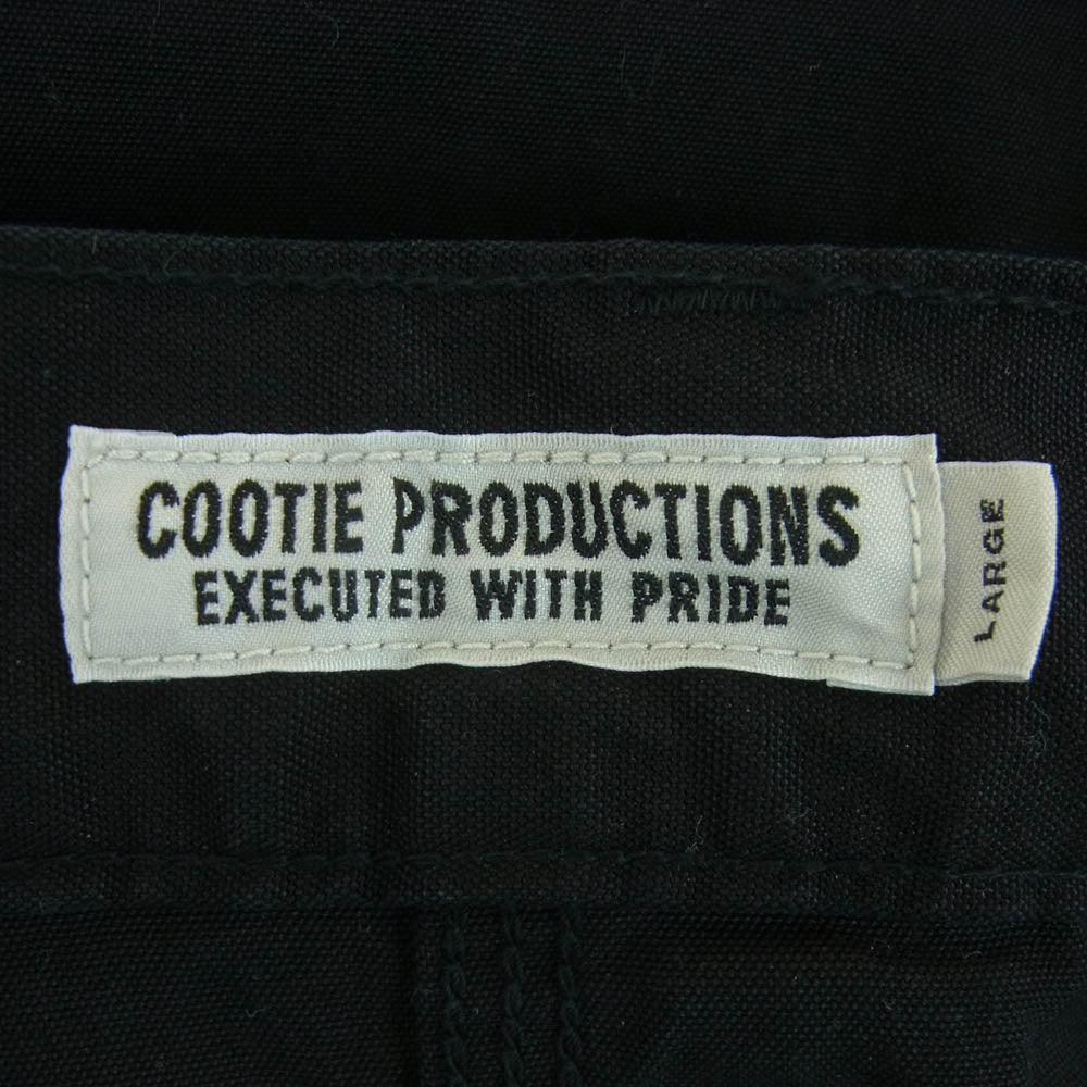 COOTIE クーティー CTE-21S113 Hard Twist Yarm Canvas Painter Shorts ハーフ パンツ ショーツ ブラック系 L【美品】【中古】