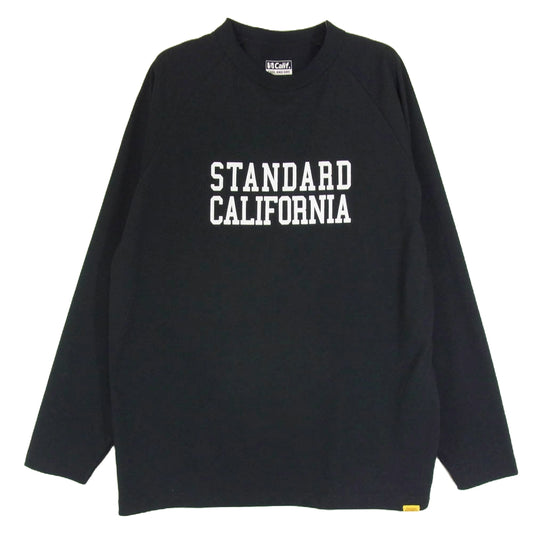 STANDARD CALIFORNIA スタンダードカリフォルニア SD Calif ロゴ ロングスリーブ カットソー 長袖 Tシャツ ブラック系 L【中古】
