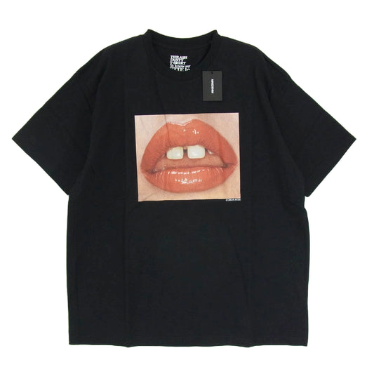 MINEDENIM マインデニム 23NMD-STL008-99-XL2 Carlijn Jacobs ×Stie-lo Lips T-SH プリント 半袖 Tシャツ ブラック系 XL【新古品】【未使用】【中古】