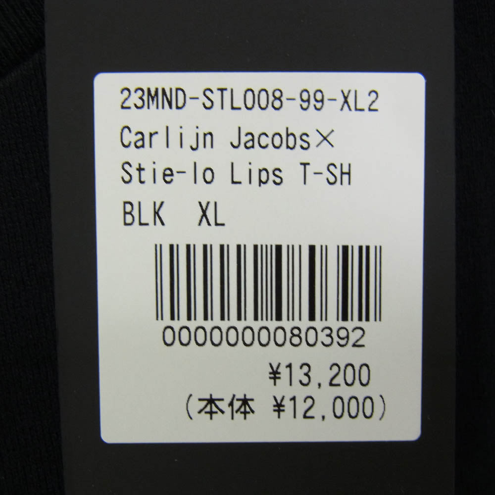 MINEDENIM マインデニム 23NMD-STL008-99-XL2 Carlijn Jacobs ×Stie-lo Lips T-SH プリント 半袖 Tシャツ ブラック系 XL【新古品】【未使用】【中古】