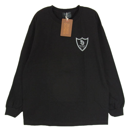 STANDARD CALIFORNIA スタンダードカリフォルニア ×HTC SD LOGO LS 長袖 Tシャツ ロングスリーブ カットソー ブラック系 L【新古品】【未使用】【中古】
