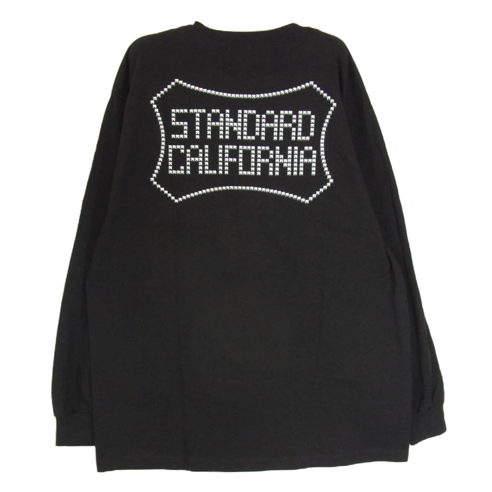 STANDARD CALIFORNIA スタンダードカリフォルニア ×HTC SD LOGO LS 長袖 Tシャツ ロングスリーブ カットソー ブラック系 L【新古品】【未使用】【中古】