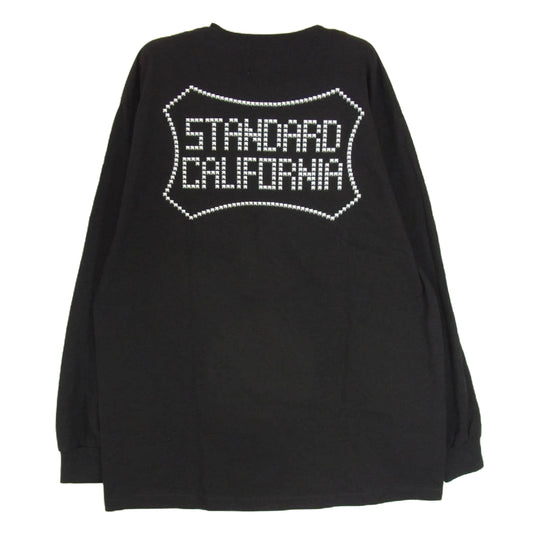 STANDARD CALIFORNIA スタンダードカリフォルニア ×HTC SD LOGO LS 長袖 Tシャツ ロングスリーブ カットソー ブラック系 L【新古品】【未使用】【中古】